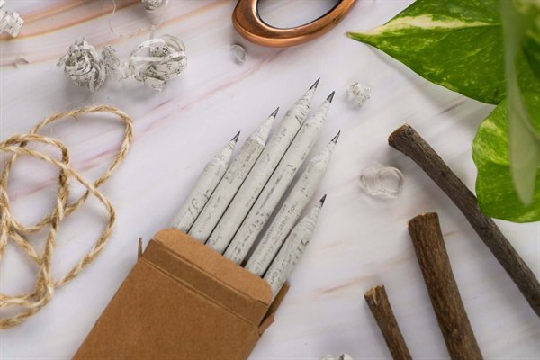Newspaper pencils